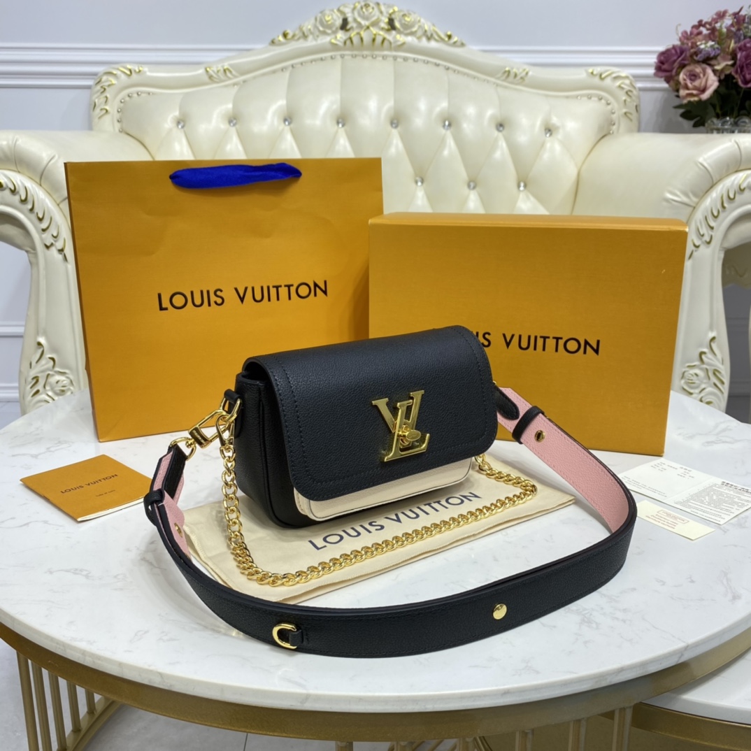 Louis Vuitton LOCKME TENDER Shoudler Bag M58557 Black